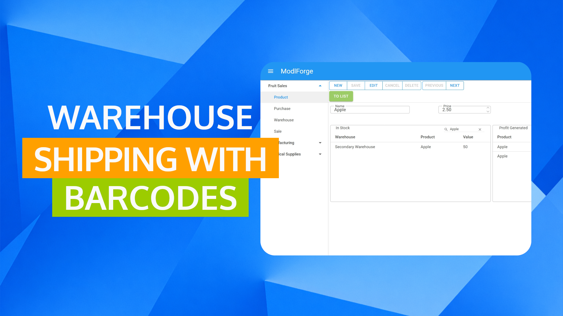 Warehouse Shipping with Barcode Scanning thumbnail